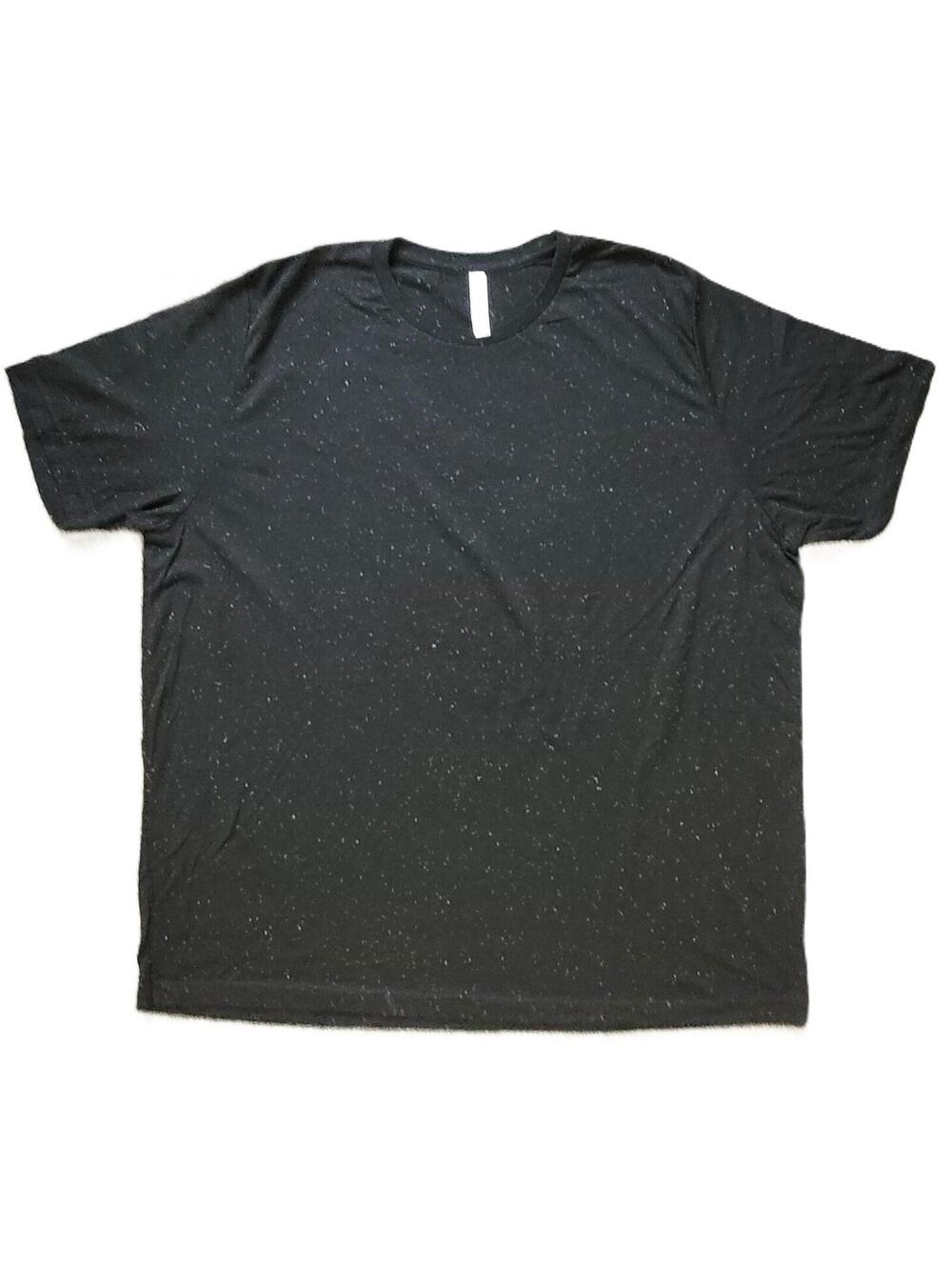 Black Speckled Men's 2XL T-Shirt Crew Neck Streetwear Tee Bella+Canvas - NEW